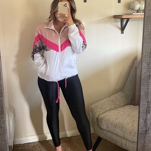 Fashion Nova windbreaker snake print white jacket
